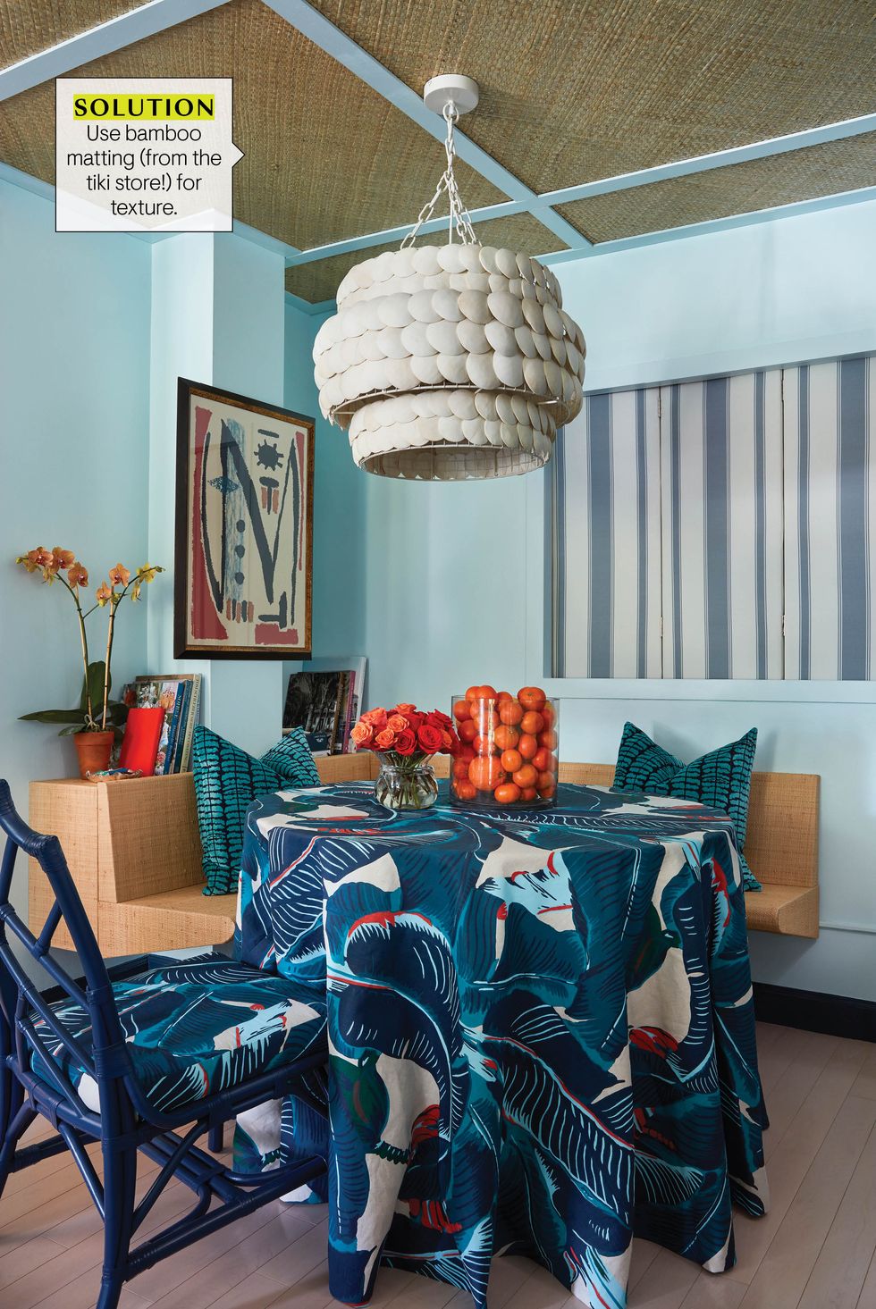 Blue, Room, Turquoise, Furniture, Interior design, Table, Ceiling, Floor, Home, House, 