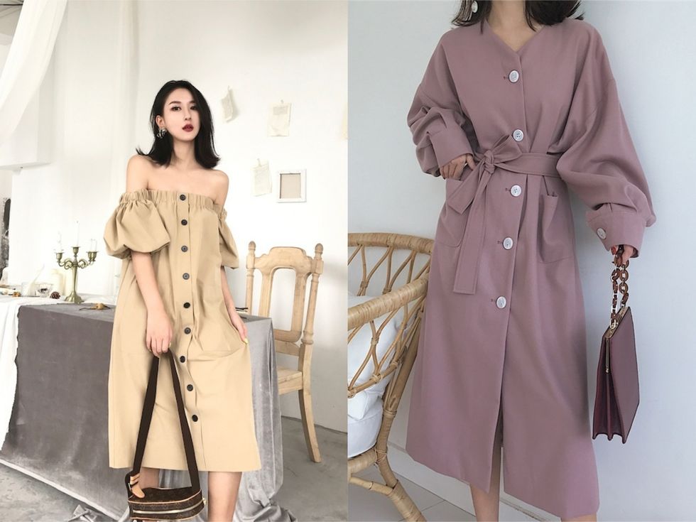 Clothing, Trench coat, Overcoat, Coat, Outerwear, Sleeve, Shoulder, Pink, Duster, Fashion, 