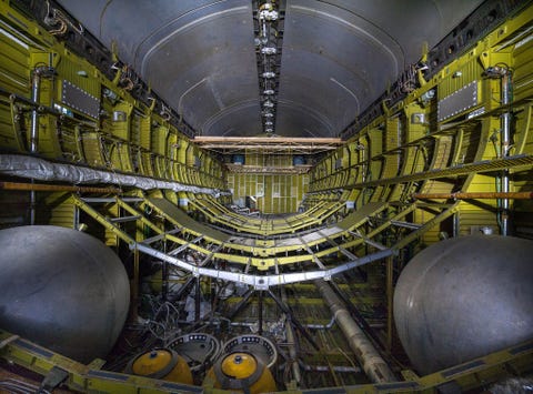 Vrachtruim van de Russische spaceshuttle