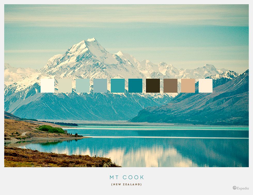 Colour palette - earth tones from most beautiful places