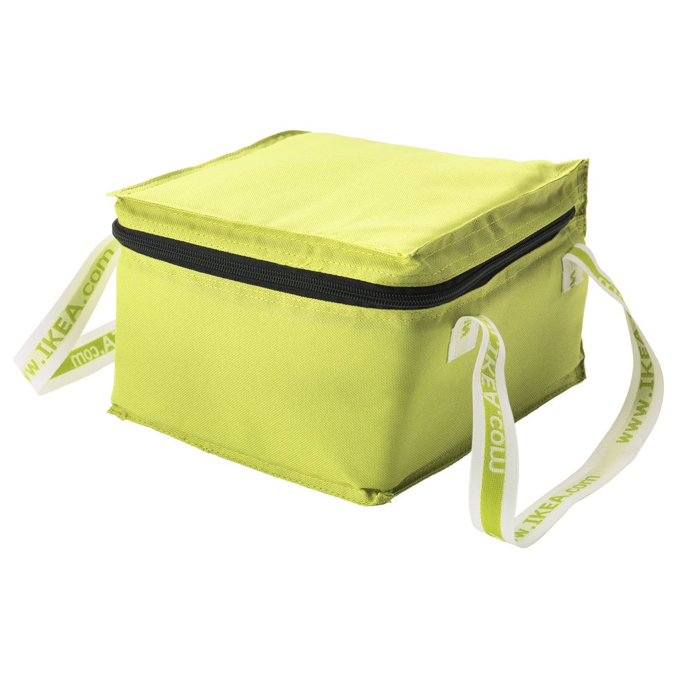 Green, Bag, Yellow, Lid, Thermal bag, Rectangle, Cooler, Zipper, 