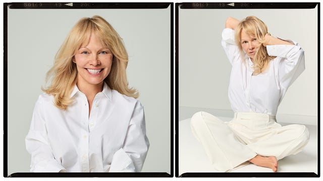 pamela anderson biolage beauty interview 2025