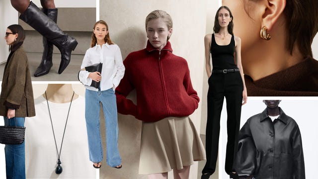 a collage showcasing diverse womens fashion styles and accessories