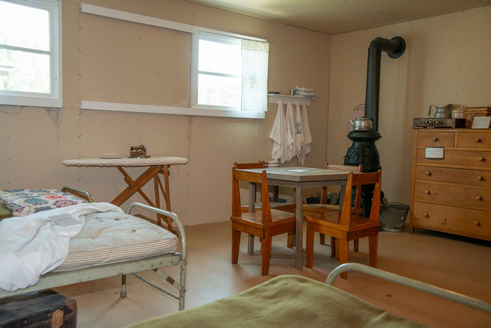 topaz museum, re creation of a barracks room at topaz japanese internment camp