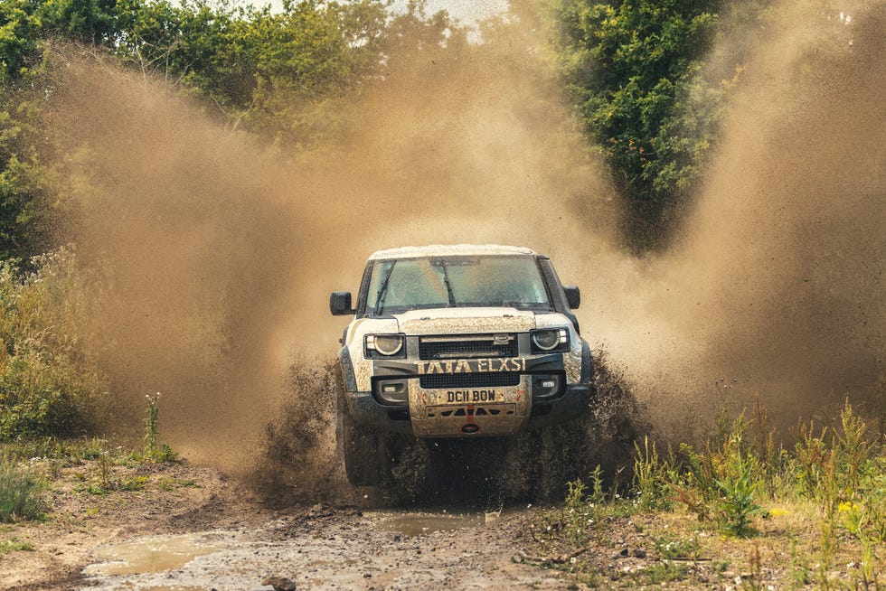 land rover defender rally by bowler