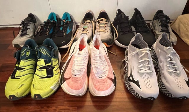 a group of shoes
