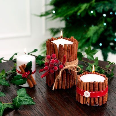How to make a cinnamon candle - Christmas decorations