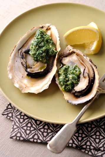 Dish, Food, Oysters rockefeller, Oyster, Cuisine, Ingredient, Seafood, Bivalve, Produce, Recipe, 