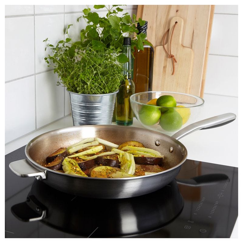 CIRKULERA Range with glass ceramic cooktop, Stainless steel - IKEA