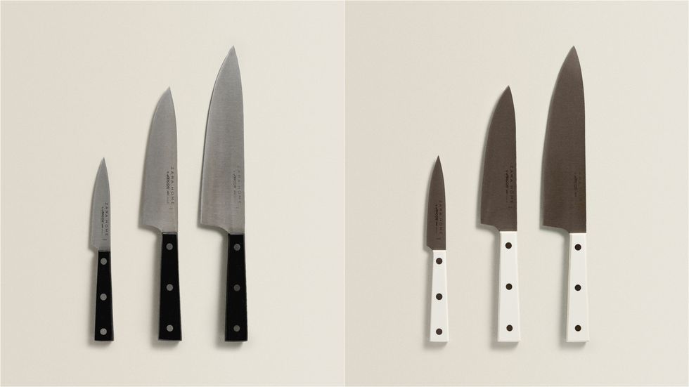 ZARA HOME與西班牙精品廚具品牌Arcos廚房刀具組有黑色白色