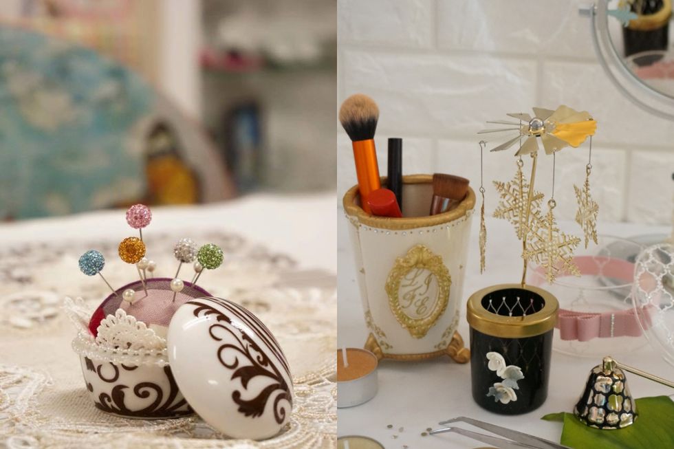 Ceramic, Material property, Table, Porcelain, Style, Flowerpot, Metal, 