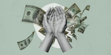 Cash, Money, Currency, Banknote, Dollar, Hand, Money handling, Paper, Illustration, Saving, 