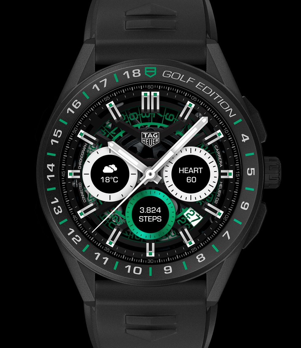 the tag heuer connected golf edition watch