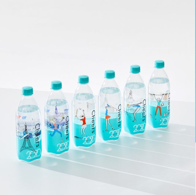 cheers氣泡水 x elle 聯名推出「法式運動」系列限定瓶