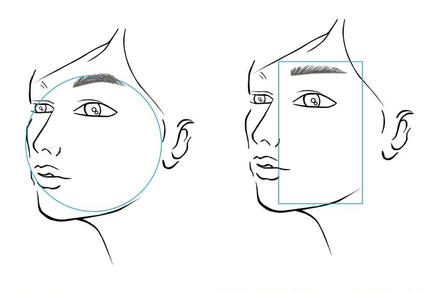Face, White, Line art, Nose, Cheek, Forehead, Facial expression, Eyebrow, Head, Jaw, 