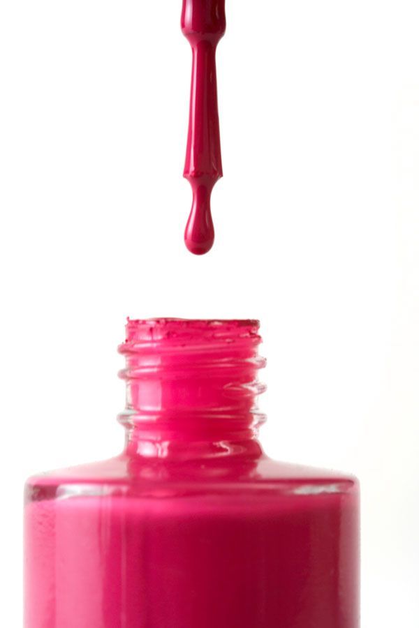Pink, Nail polish, Nail care, Cosmetics, Magenta, Material property, Liquid, Plastic bottle, 