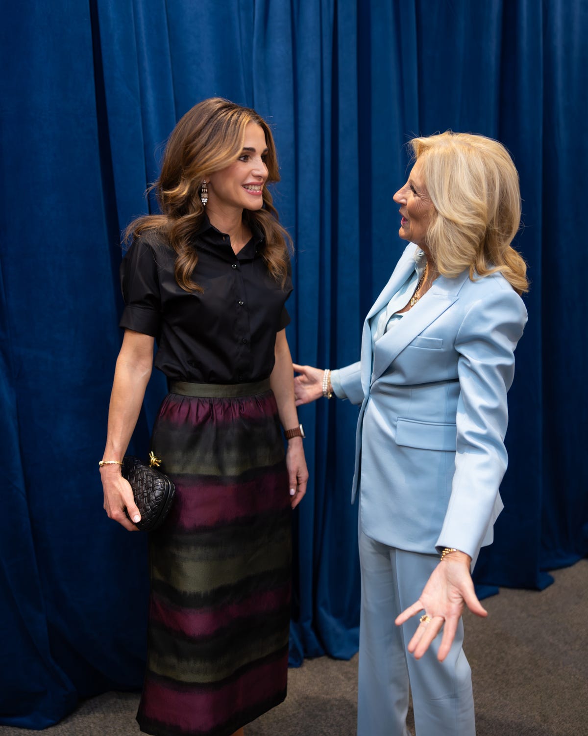 Queen Rania and First Lady Jill Biden Reunite in New York City
