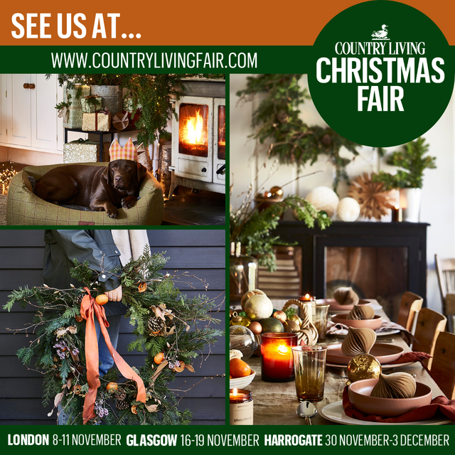 country living christmas fairs 2023 in london glasgow and harrogate tickets and info