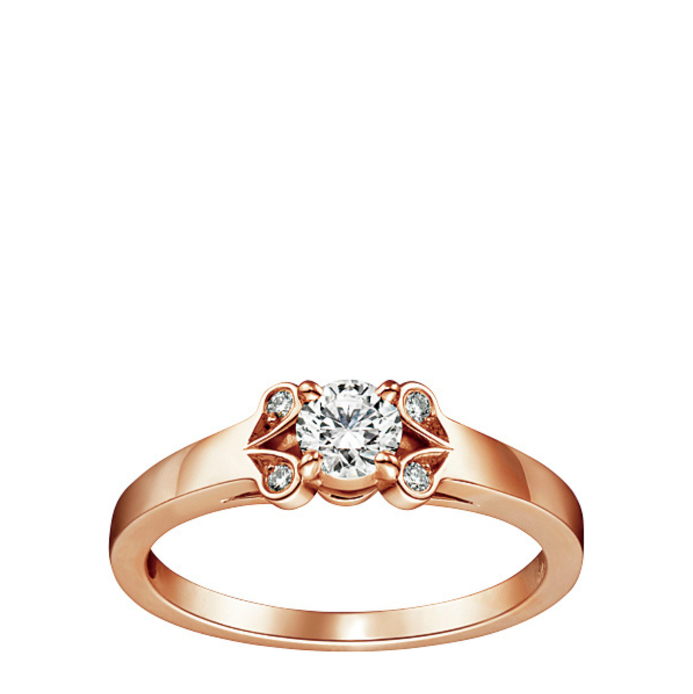 a ring with a diamond in the middle