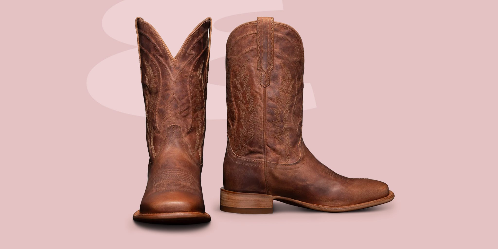 a pair of brown boots