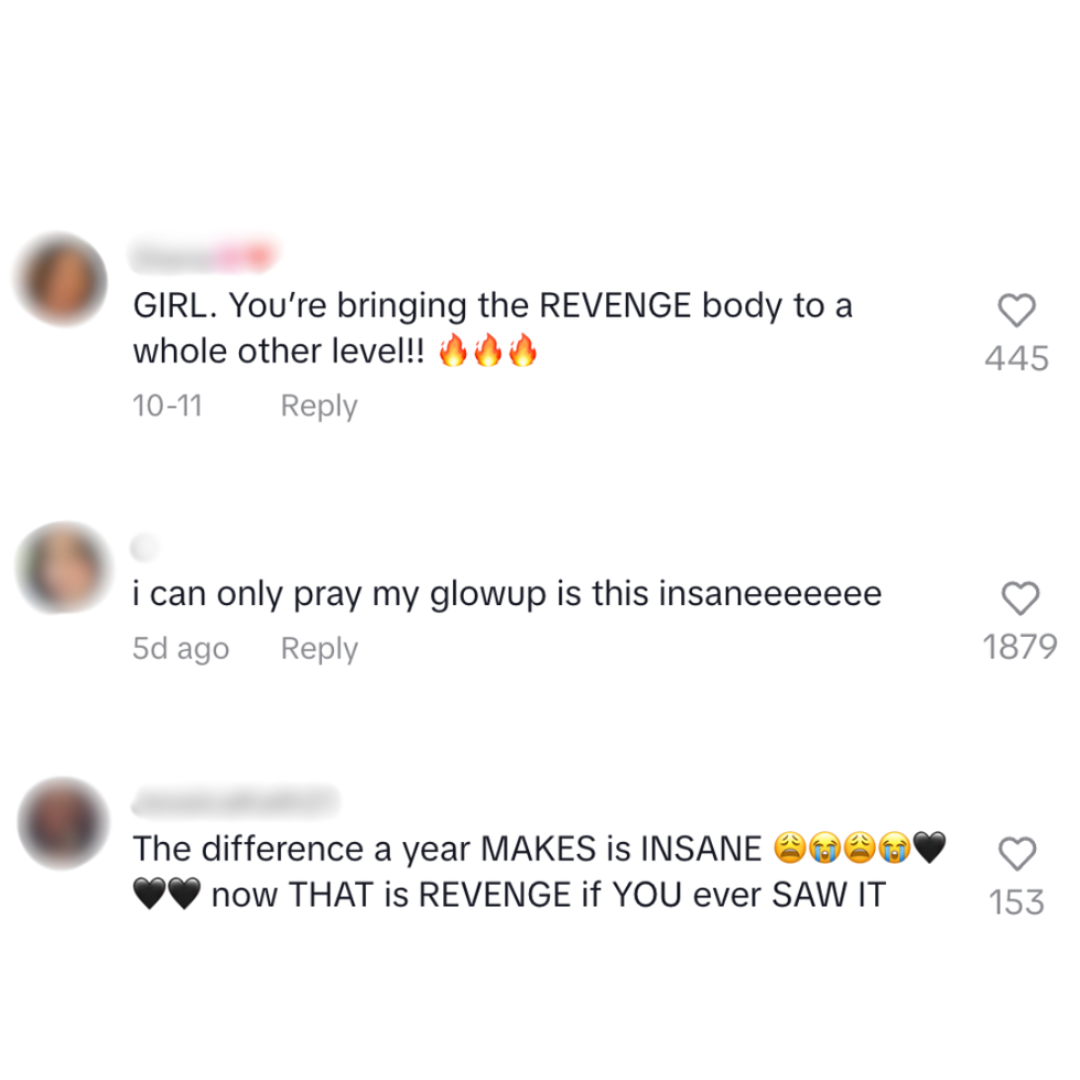 comments on tiktok about glow ups