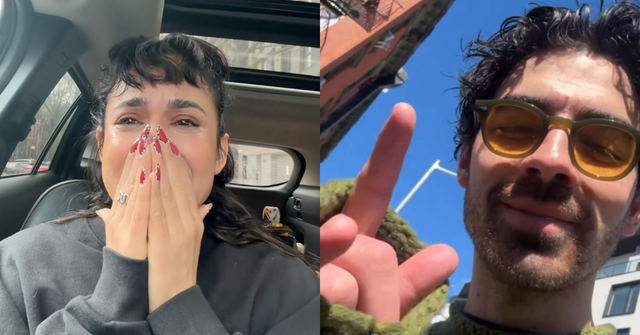 two separate scenes featuring individuals in different environments