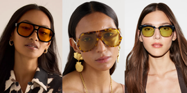 fashionable yellow lens sunglasses which help you sleep and make you happier from anthropologie, chloe & other stories