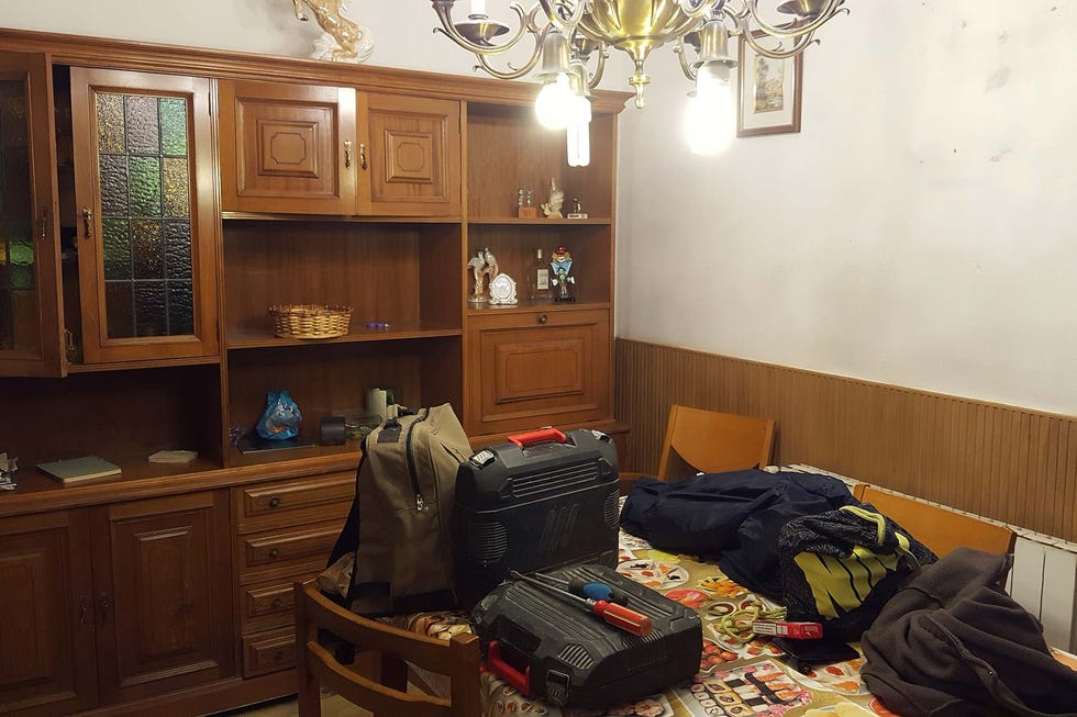 Piso reformado en Barcelona: salón antes