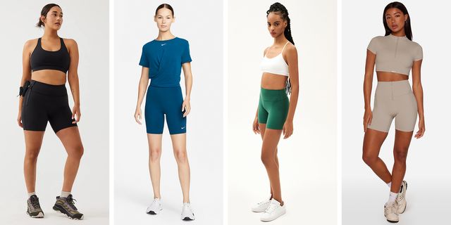 Workout Spandex Shorts for Women, High Waist Soft Yoga Bike Shorts, Blue, XL