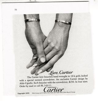 an advertisement for the cartier love bracelet