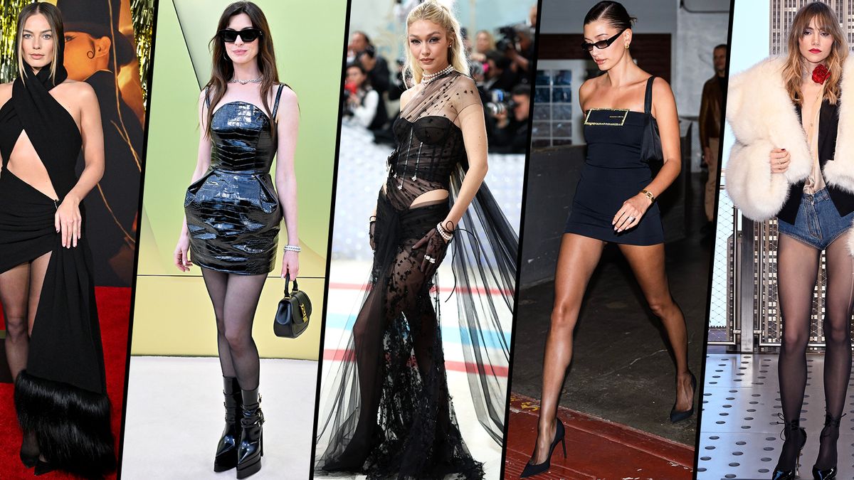 Celebrities in Black Tights - Outfit Ideas with Pantyhose
