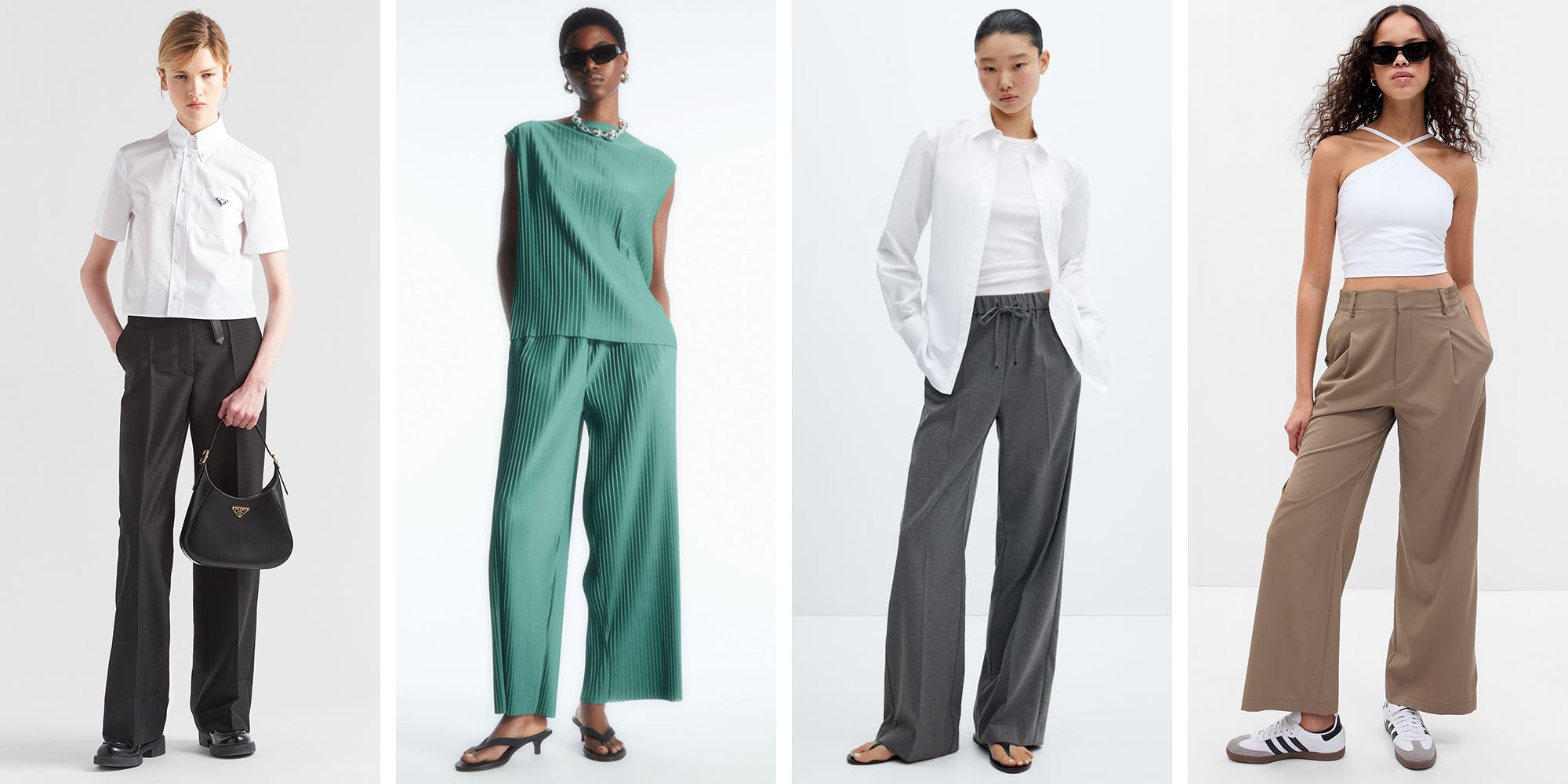 1 Top New Women Office Pants Loose Full Length - ADDMPS | Wide pants, Pants  for women, Fashion pants
