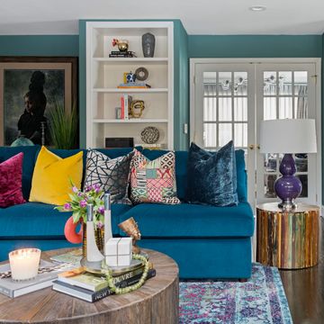 living room, room, blue, interior design, turquoise, green, furniture, property, home, house,