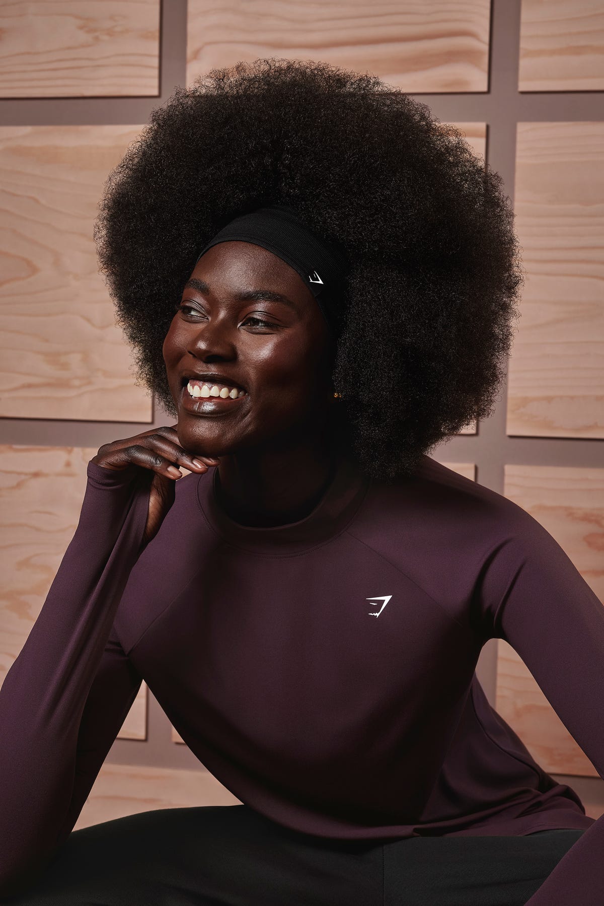 Gymshark have created a sweat headband specifically for textured hair