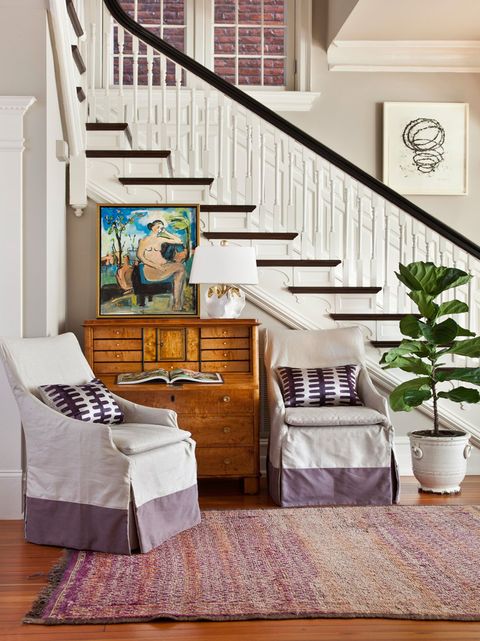 Room, Stairs, Interior design, Living room, Furniture, Property, Floor, Home, Wall, House, 