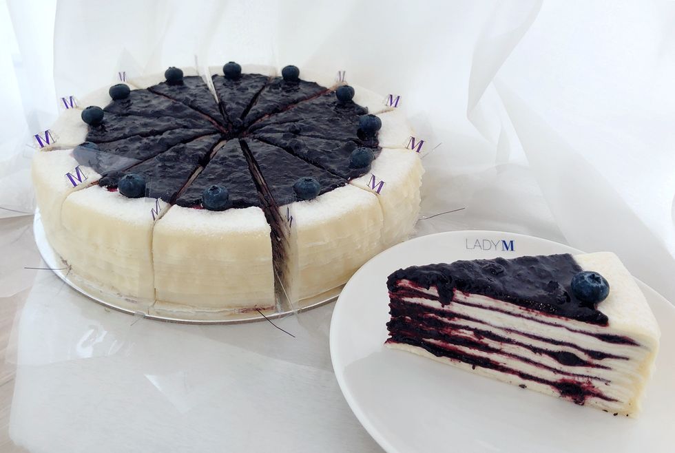 暗黑系惡魔千層全球首賣！Lady M推出快閃1個月「藍莓起司千層蛋糕」！