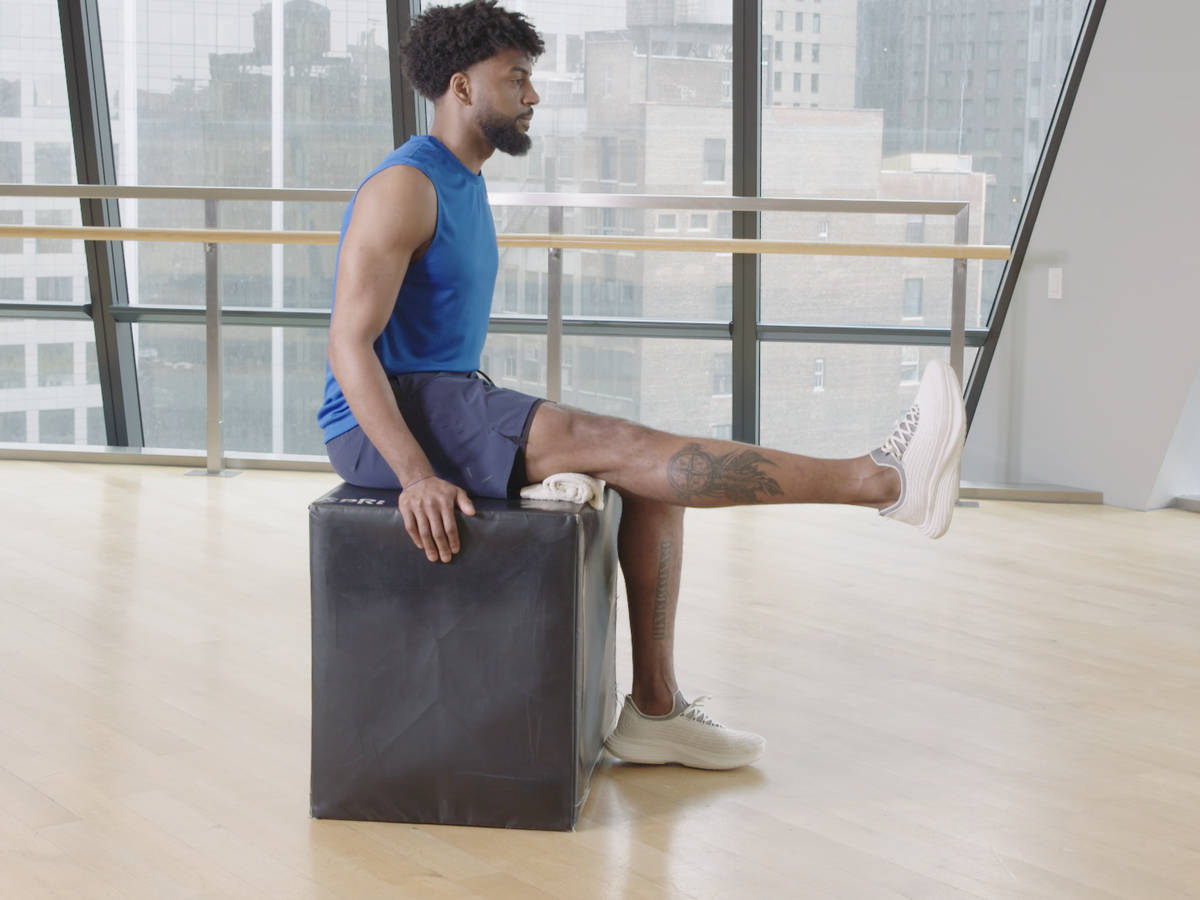 Band standing leg extension - Video Guide