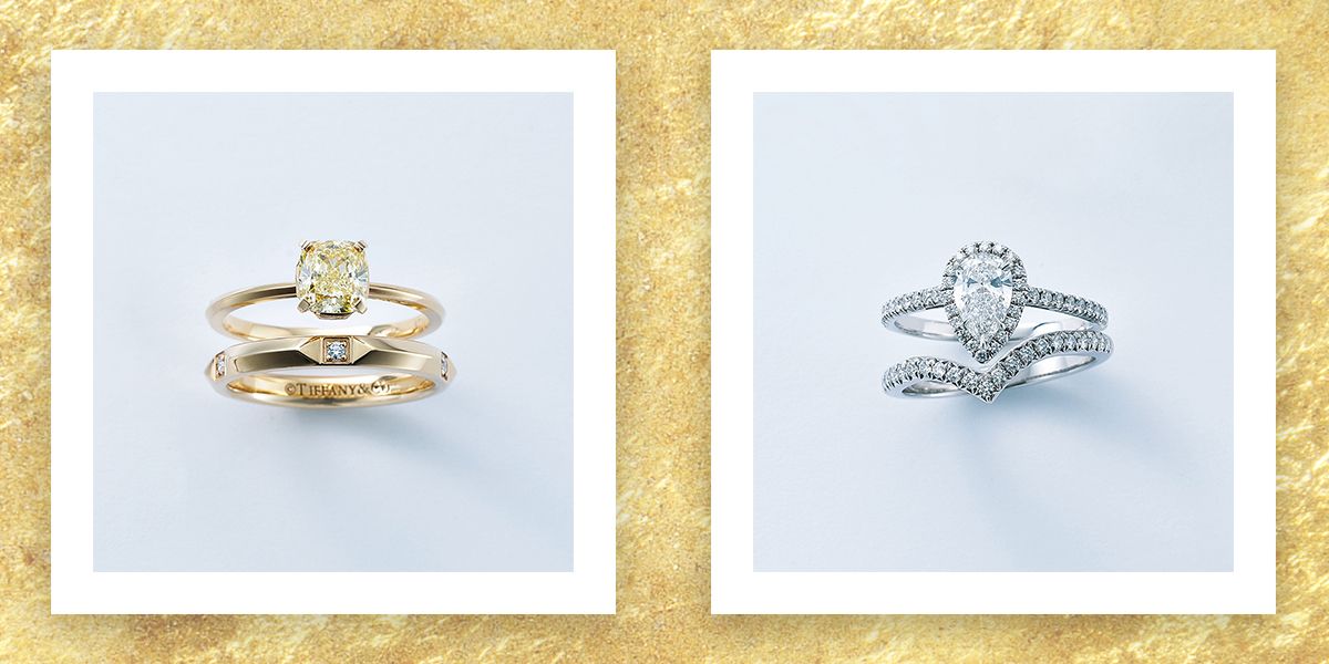 ティファニーで重ねづけ♡「婚約指輪+結婚指輪」のリングレイヤード図鑑