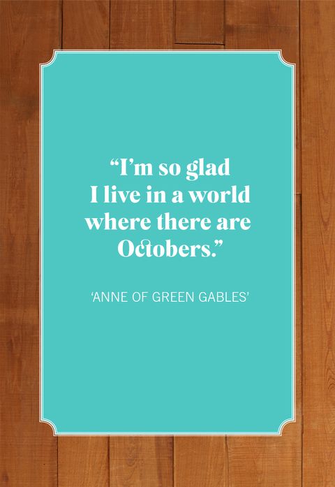 anne green gables october quotes