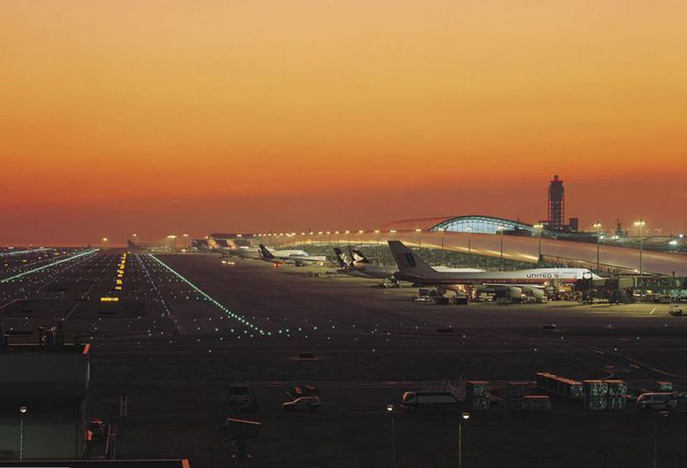 Sky, Air travel, Airplane, Airport, Sunset, Evening, Airport apron, Aviation, Dusk, Morning, 