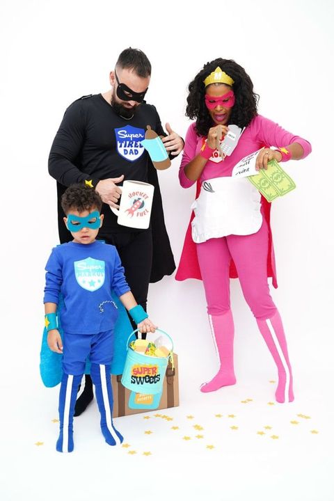 costumes for 3 people superhero