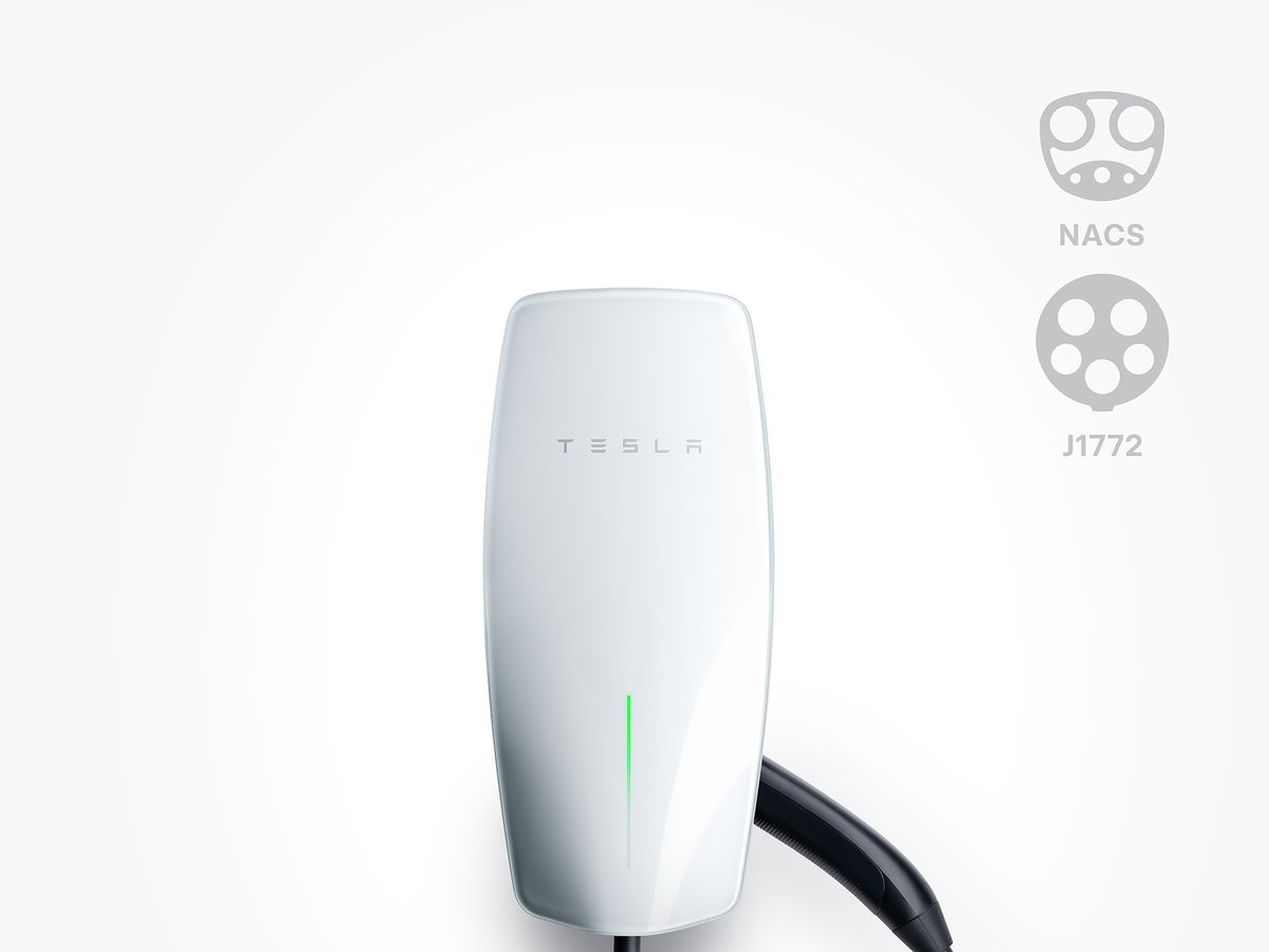  Tesla Wall Connector - Electric Vehicle (EV) Charger - Level 2  - up to 48A with 24' Cable : Automotive