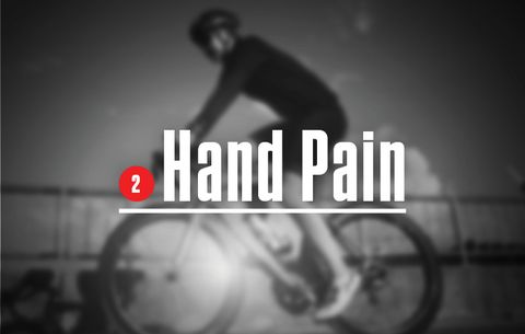 cyclist pain, hand