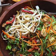 spiralized asian chicken salad