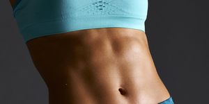 Female athlete's abdominal muscles