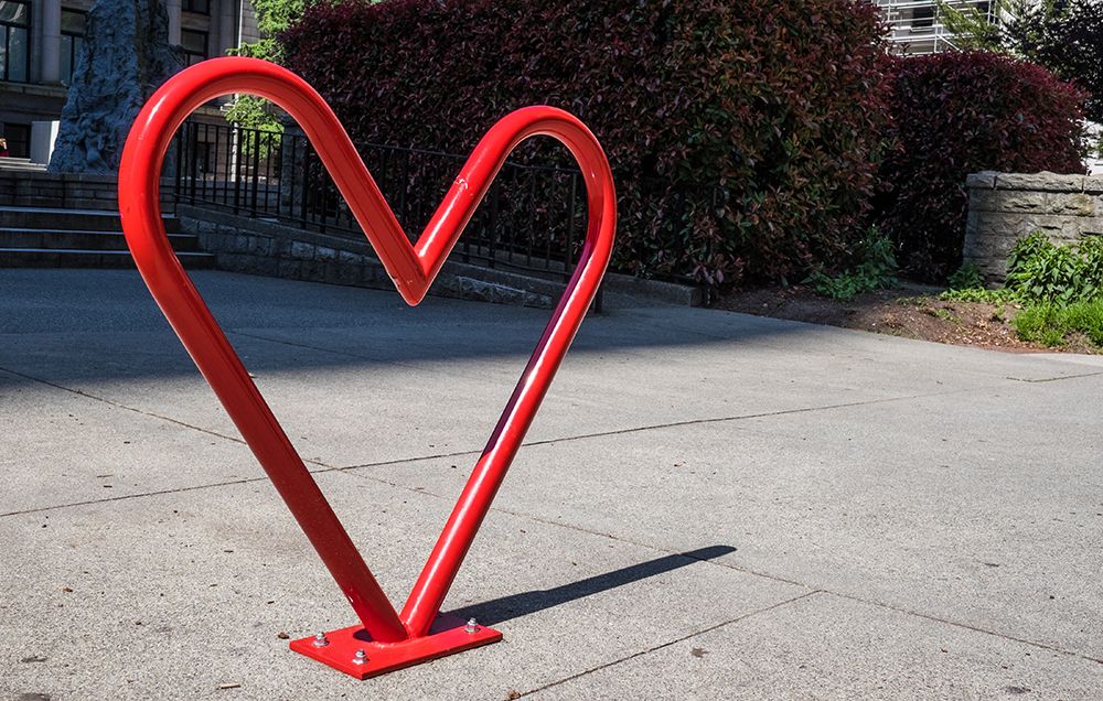 heart shaped bike rack
