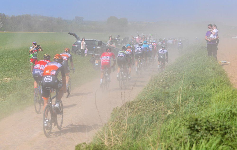 French Police Pick up Paris-Roubaix Rider on the Highway.