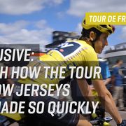 How a Tour de France yellow jersey gets made. 