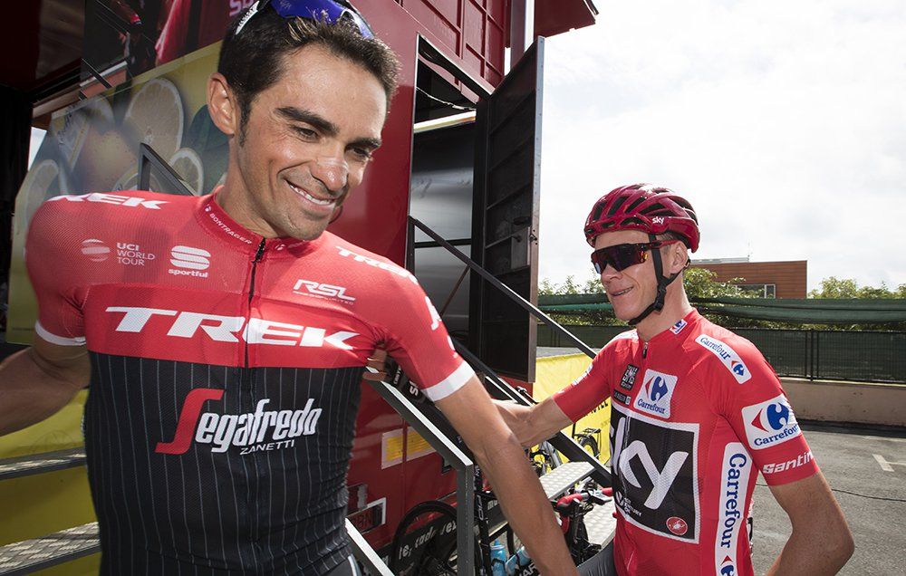 Alberto Contador and Chris Froome