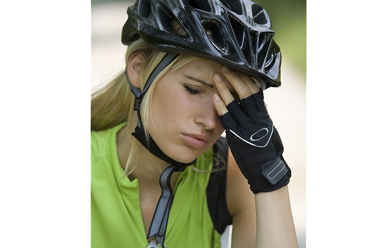 Cyclist with headache 